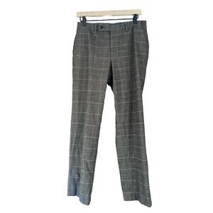 Lauren Ralph Lauren Women's Brown Plaid‎ Flat Front Pockets Dress Pants